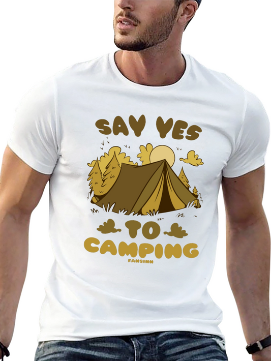 Camiseta Negra Say Yes to Camping