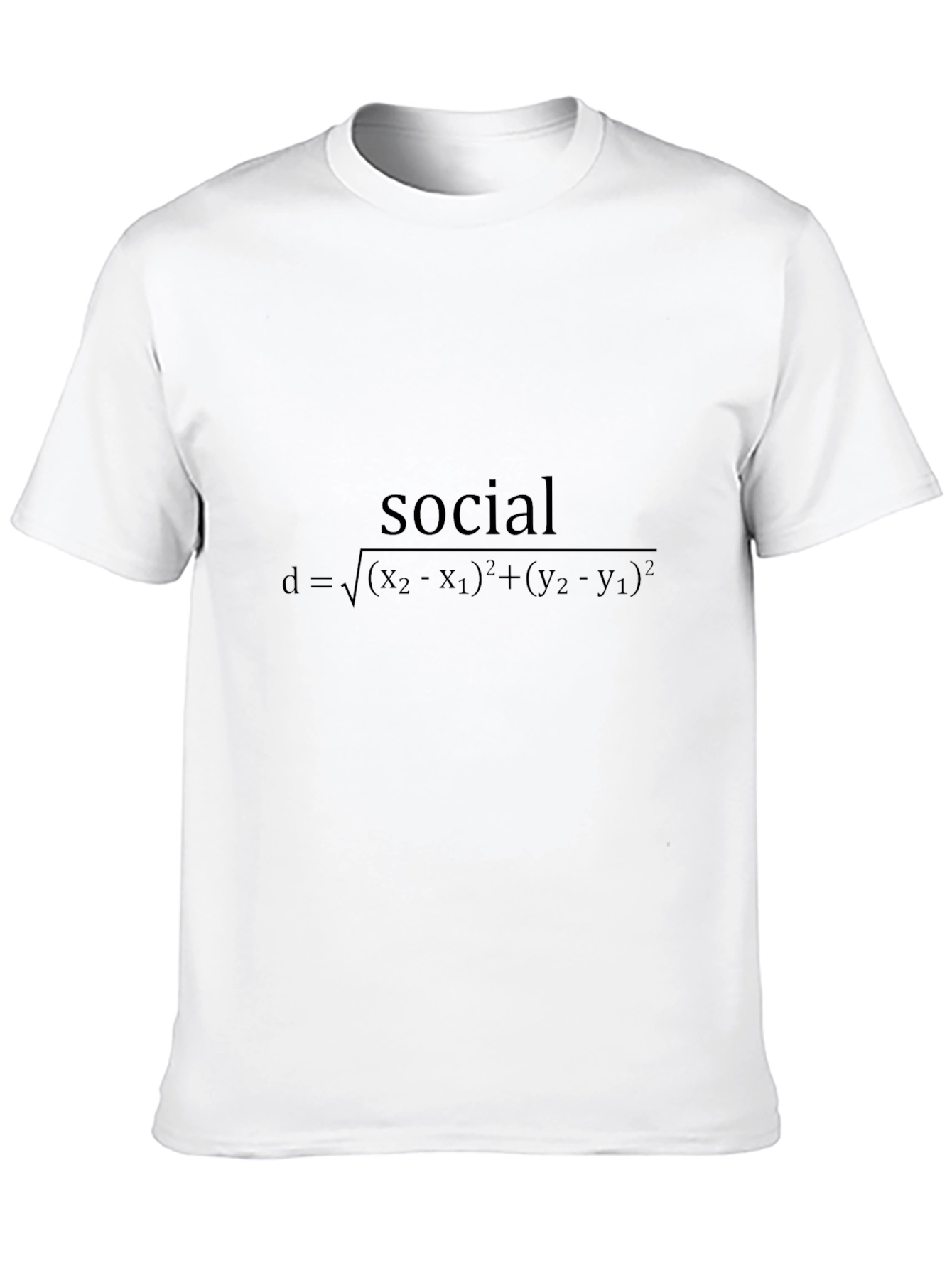 Camiseta Matemática Social: Distancia entre personas