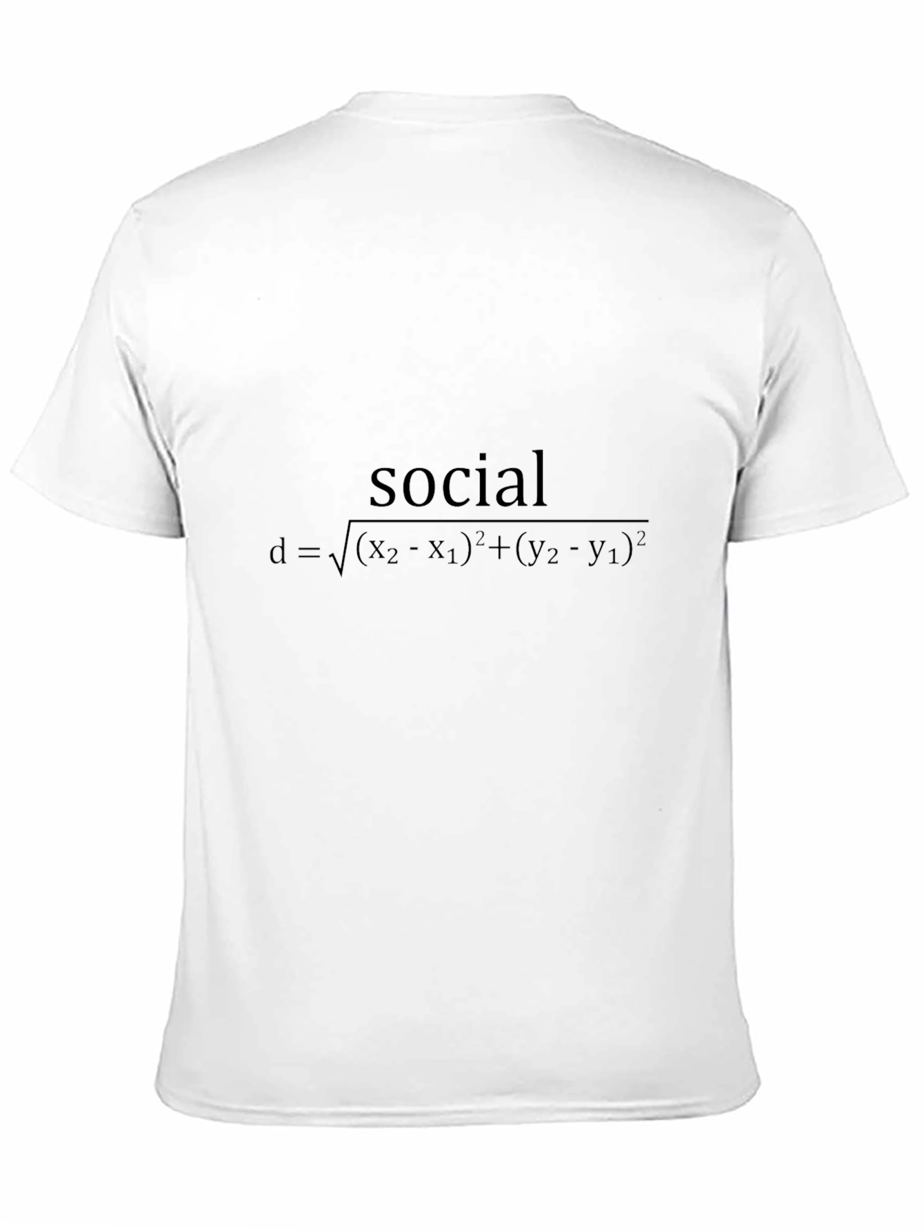 Camiseta Matemática Social: Distancia entre personas