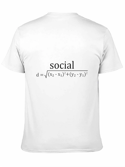 Camiseta Matemática Social: Distancia entre personas