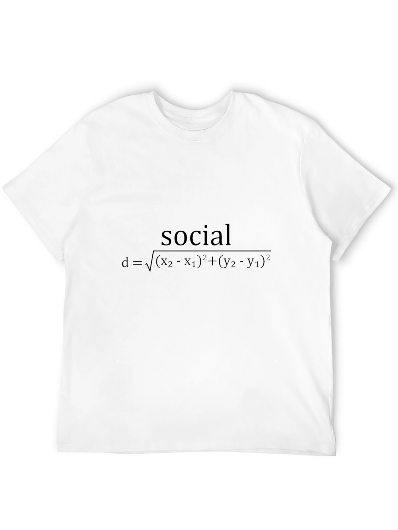 Camiseta Matemática Social: Distancia entre personas