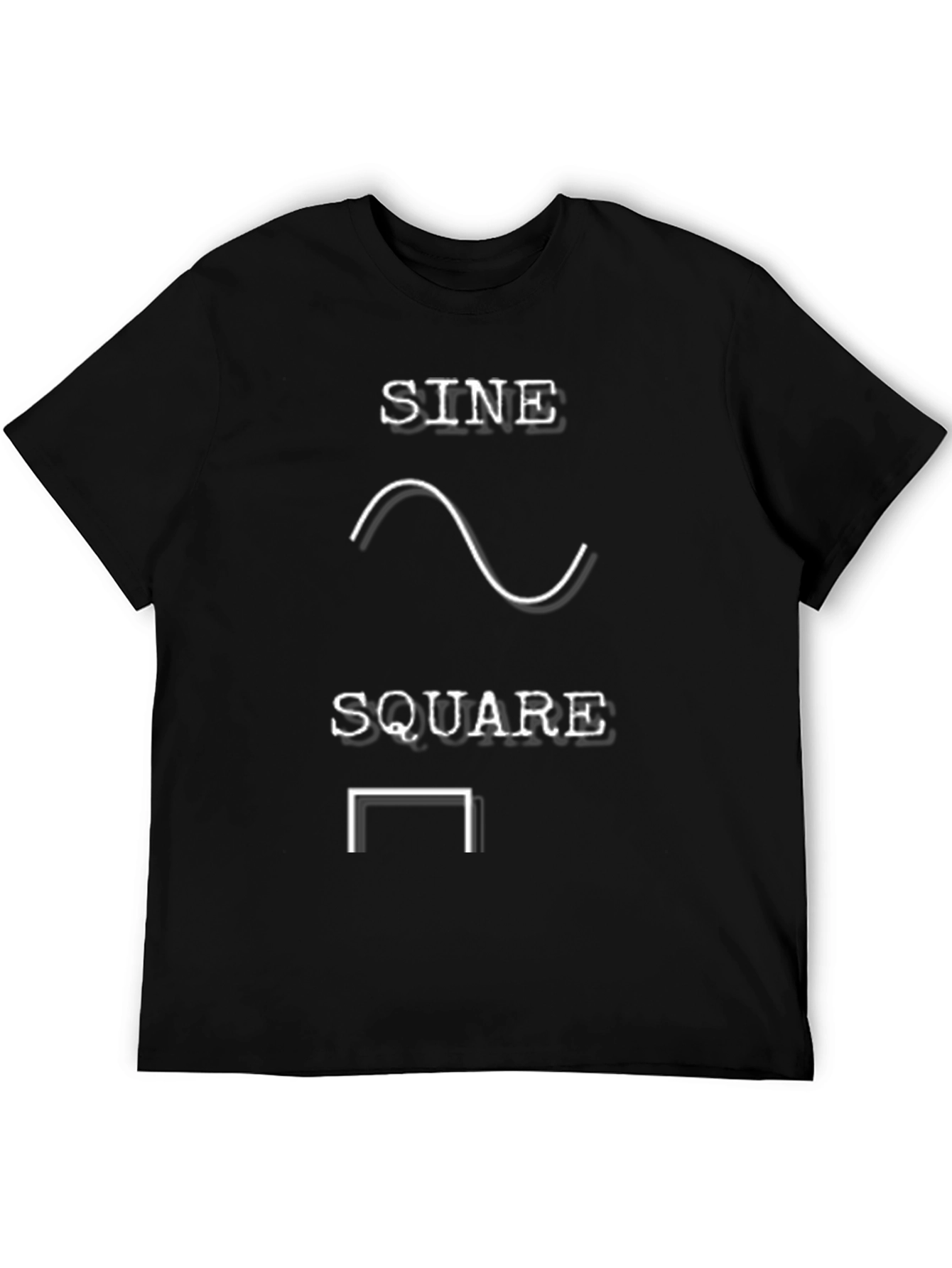 Camiseta Negra Ondas Senoidales y Cuadradas