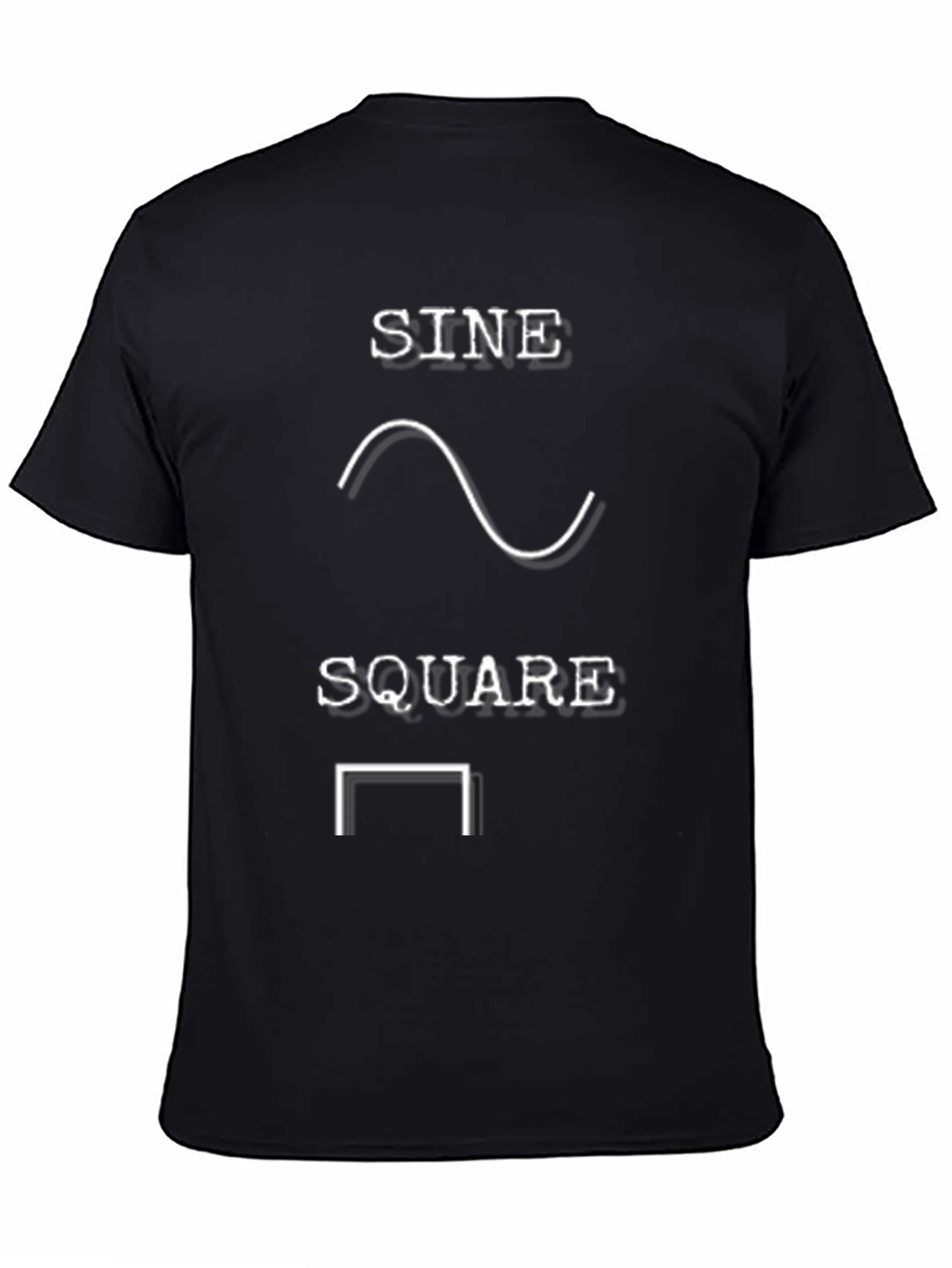 Camiseta Negra Ondas Senoidales y Cuadradas