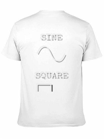 Camiseta Negra Ondas Senoidales y Cuadradas