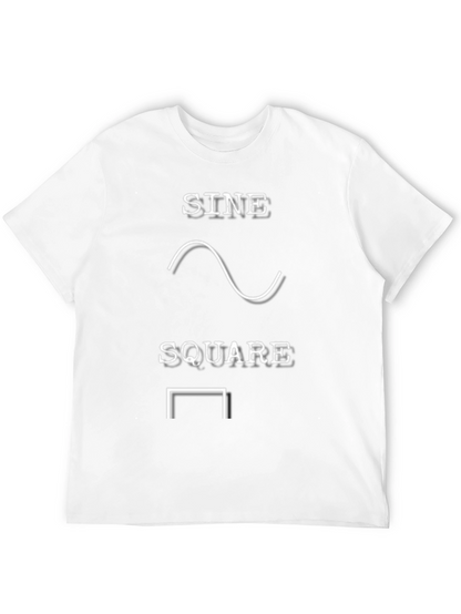 Camiseta Negra Ondas Senoidales y Cuadradas