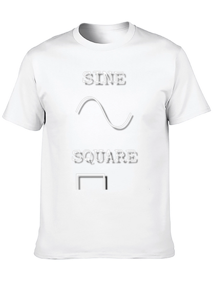 Camiseta Negra Ondas Senoidales y Cuadradas
