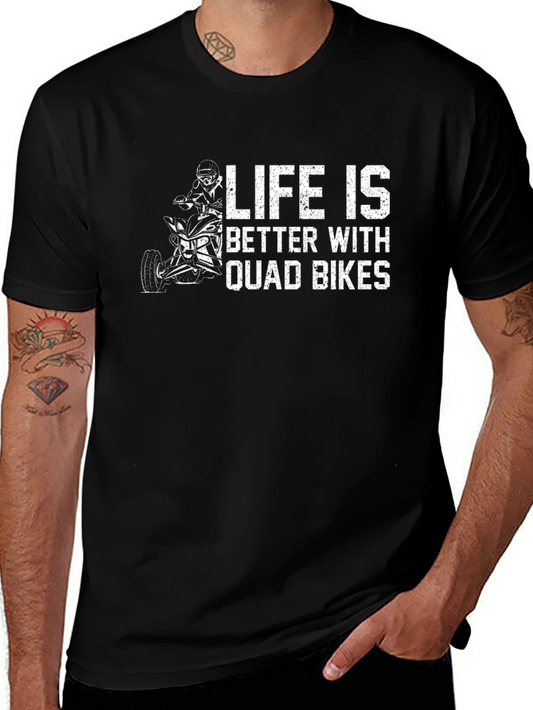 Camiseta Negra Life is Better With Quad Bikes