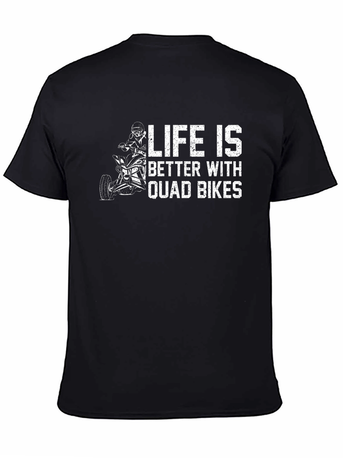 Camiseta Negra Life is Better With Quad Bikes