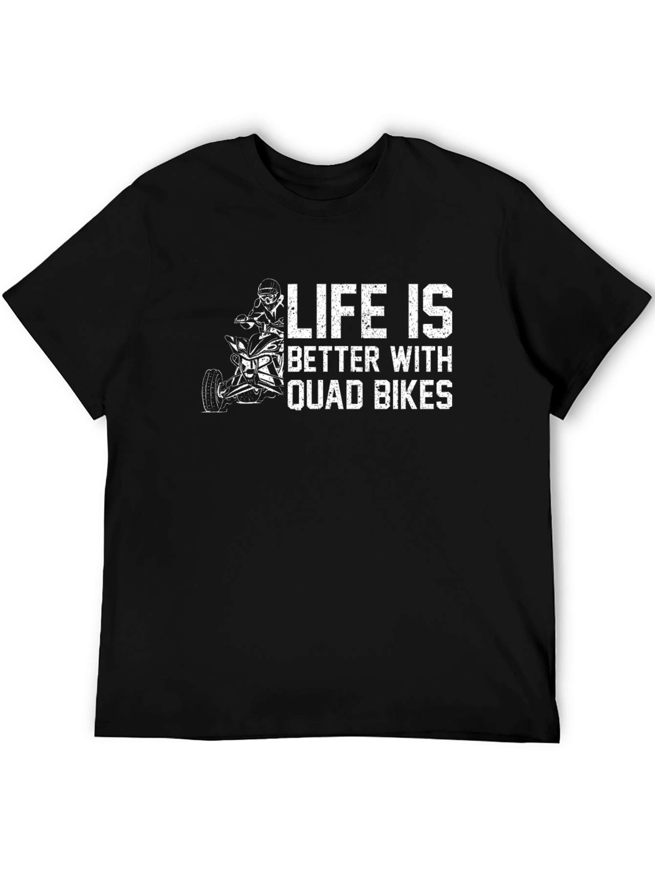 Camiseta Negra Life is Better With Quad Bikes