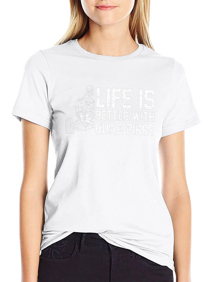 Camiseta Negra Life is Better With Quad Bikes