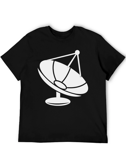 Camiseta Negra con Diseño de Antena Parabólica
