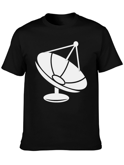 Camiseta Negra con Diseño de Antena Parabólica