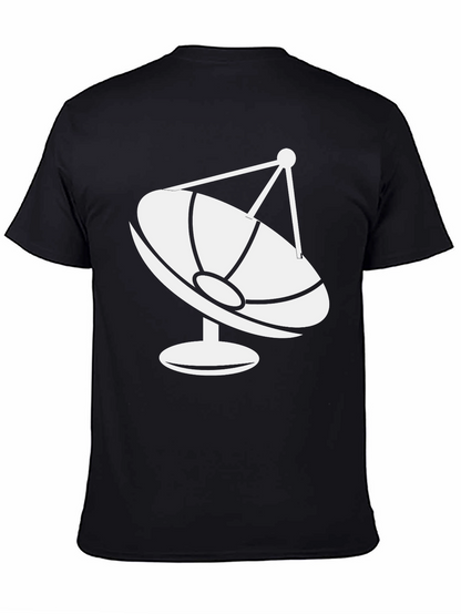 Camiseta Negra con Diseño de Antena Parabólica
