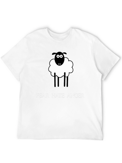 Camiseta Negra Oveja Miedo Odio Ira
