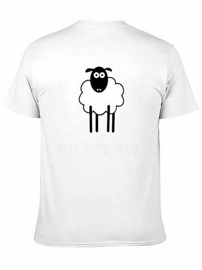 Camiseta Negra Oveja Miedo Odio Ira