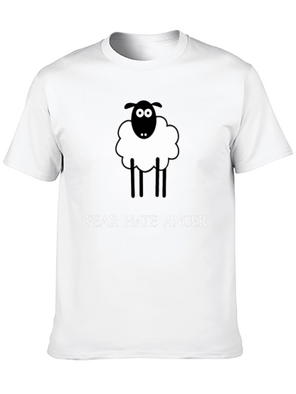 Camiseta Negra Oveja Miedo Odio Ira