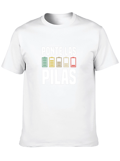 Camiseta Negra Ponte Las Pilas para Hombre