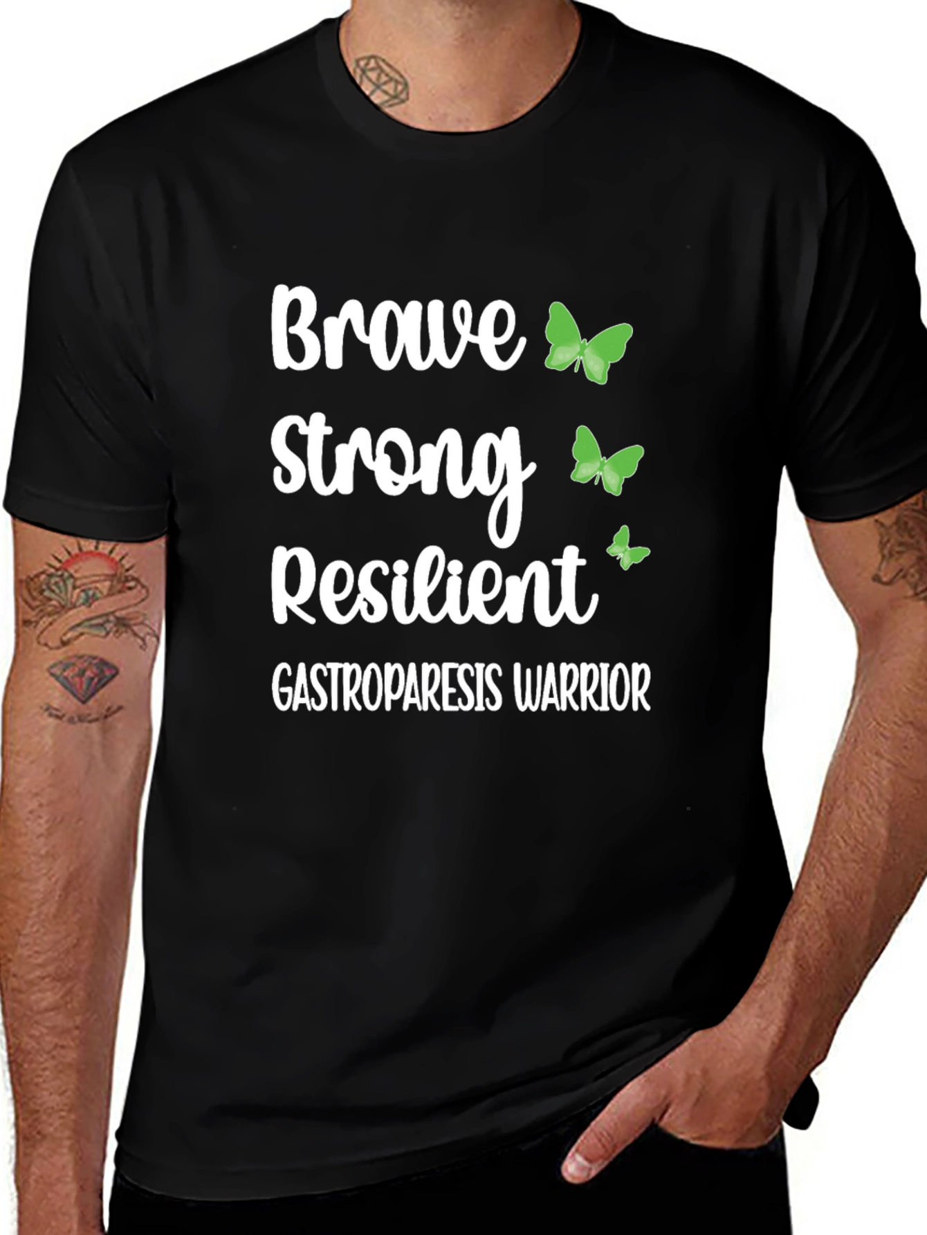 Camiseta Gastroparesia Guerrero Fuerte y Valiente