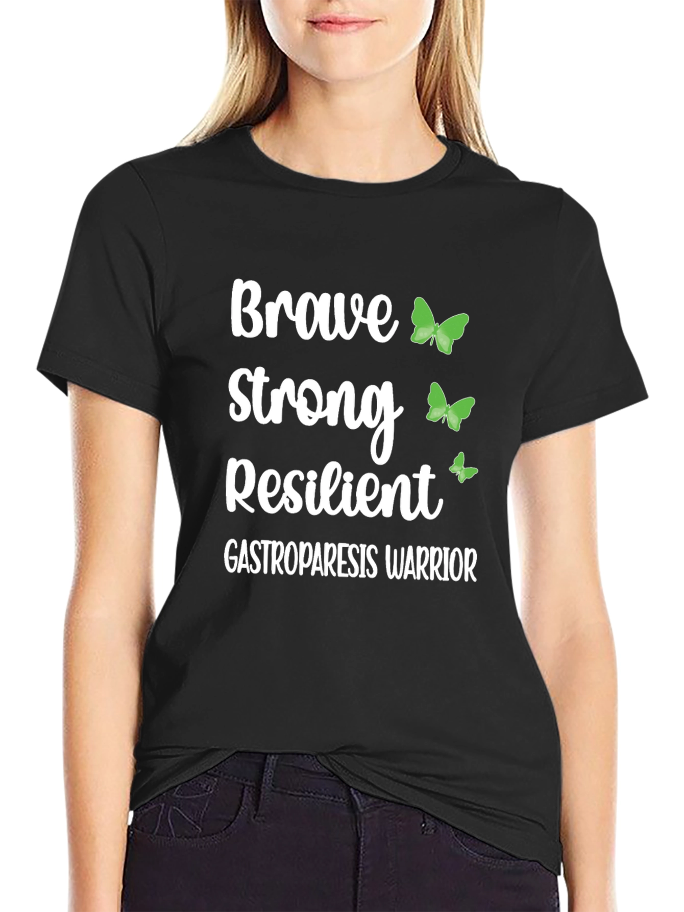 Camiseta Gastroparesia Guerrero Fuerte y Valiente