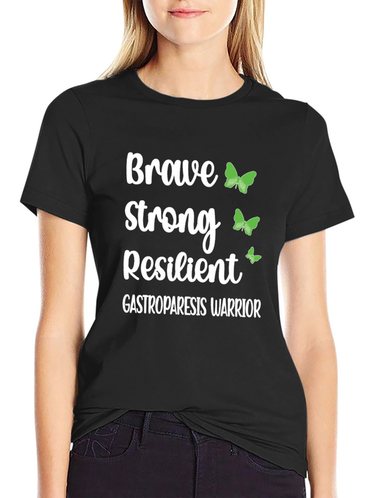 Camiseta Gastroparesia Guerrero Fuerte y Valiente
