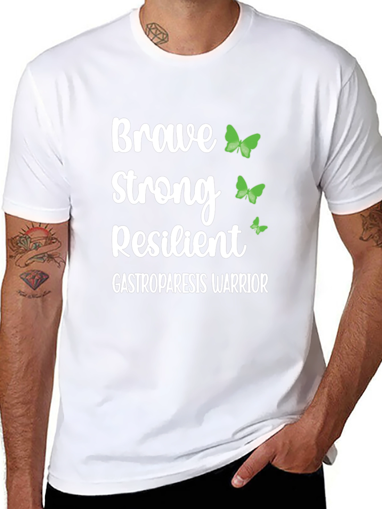 Camiseta Gastroparesia Guerrero Fuerte y Valiente