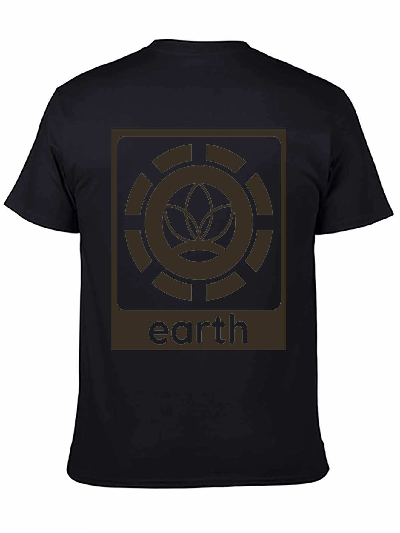 Camiseta Negra Earth Diseño Gráfico Único