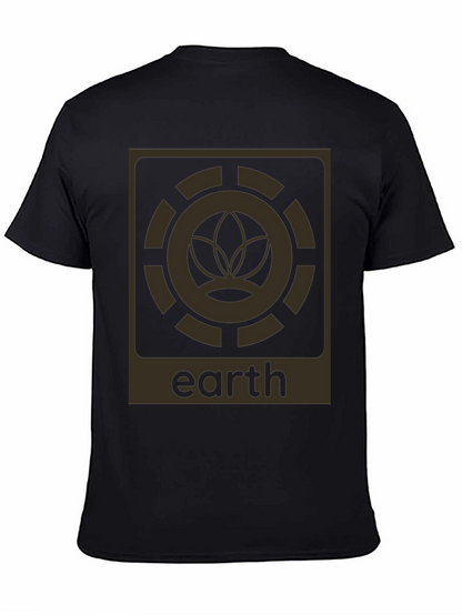Camiseta Negra Earth Diseño Gráfico Único