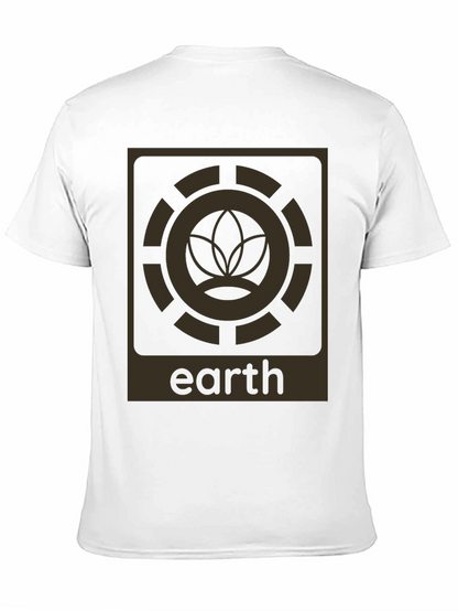 Camiseta Negra Earth Diseño Gráfico Único