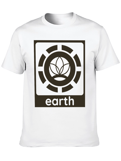 Camiseta Negra Earth Diseño Gráfico Único