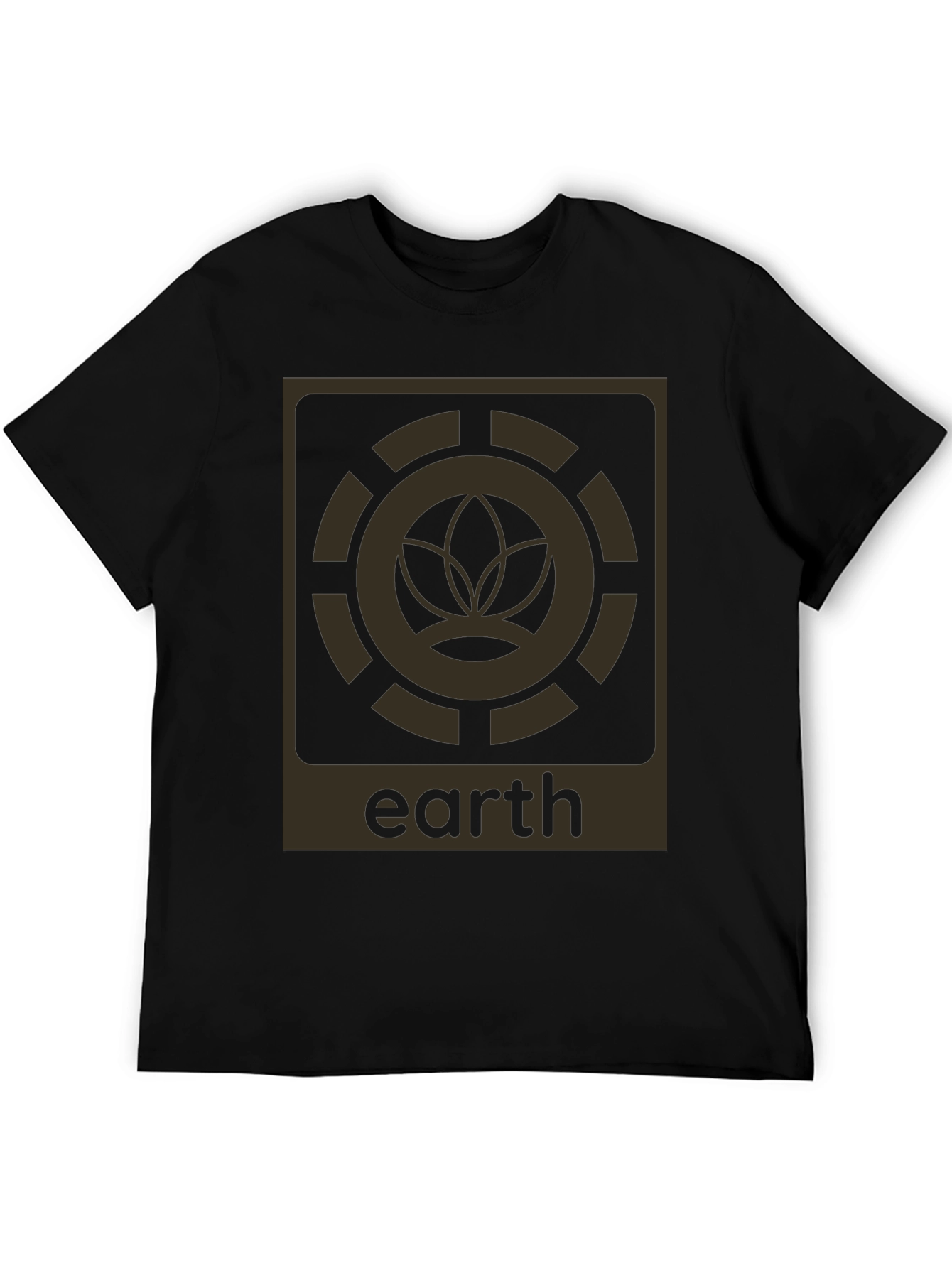 Camiseta Negra Earth Diseño Gráfico Único