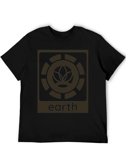 Camiseta Negra Earth Diseño Gráfico Único