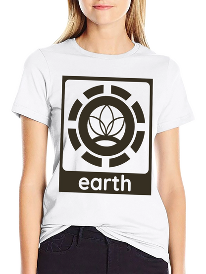 Camiseta Negra Earth Diseño Gráfico Único