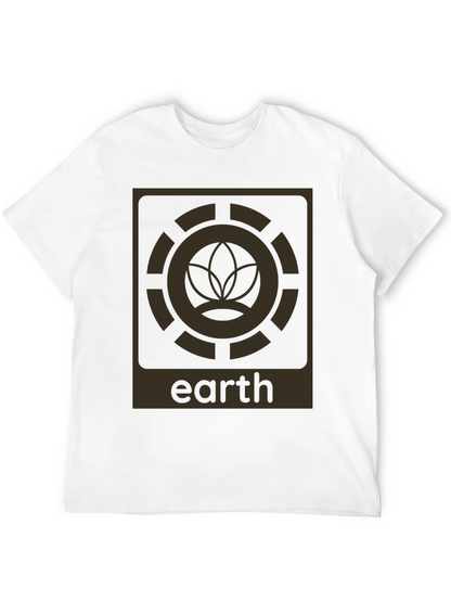 Camiseta Negra Earth Diseño Gráfico Único