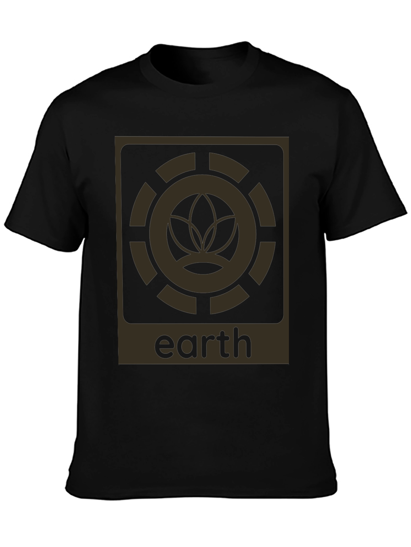Camiseta Negra Earth Diseño Gráfico Único