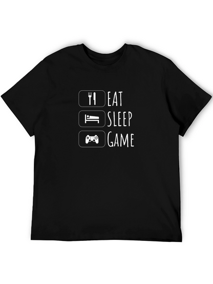 Camiseta Negra Gamer: Come Duerme Juega