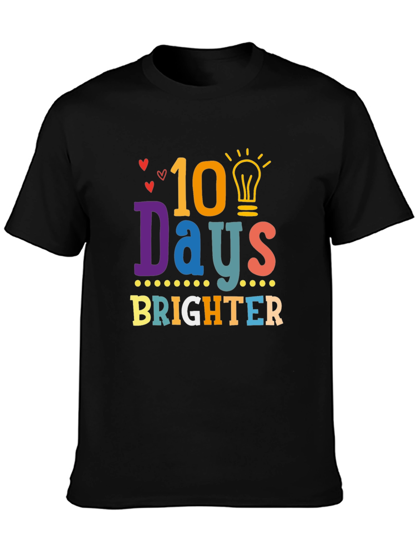 Camiseta Negra 10 Días Más Brillantes