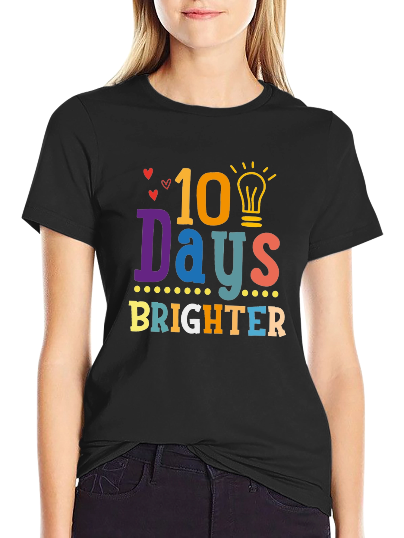 Camiseta Negra 10 Días Más Brillantes