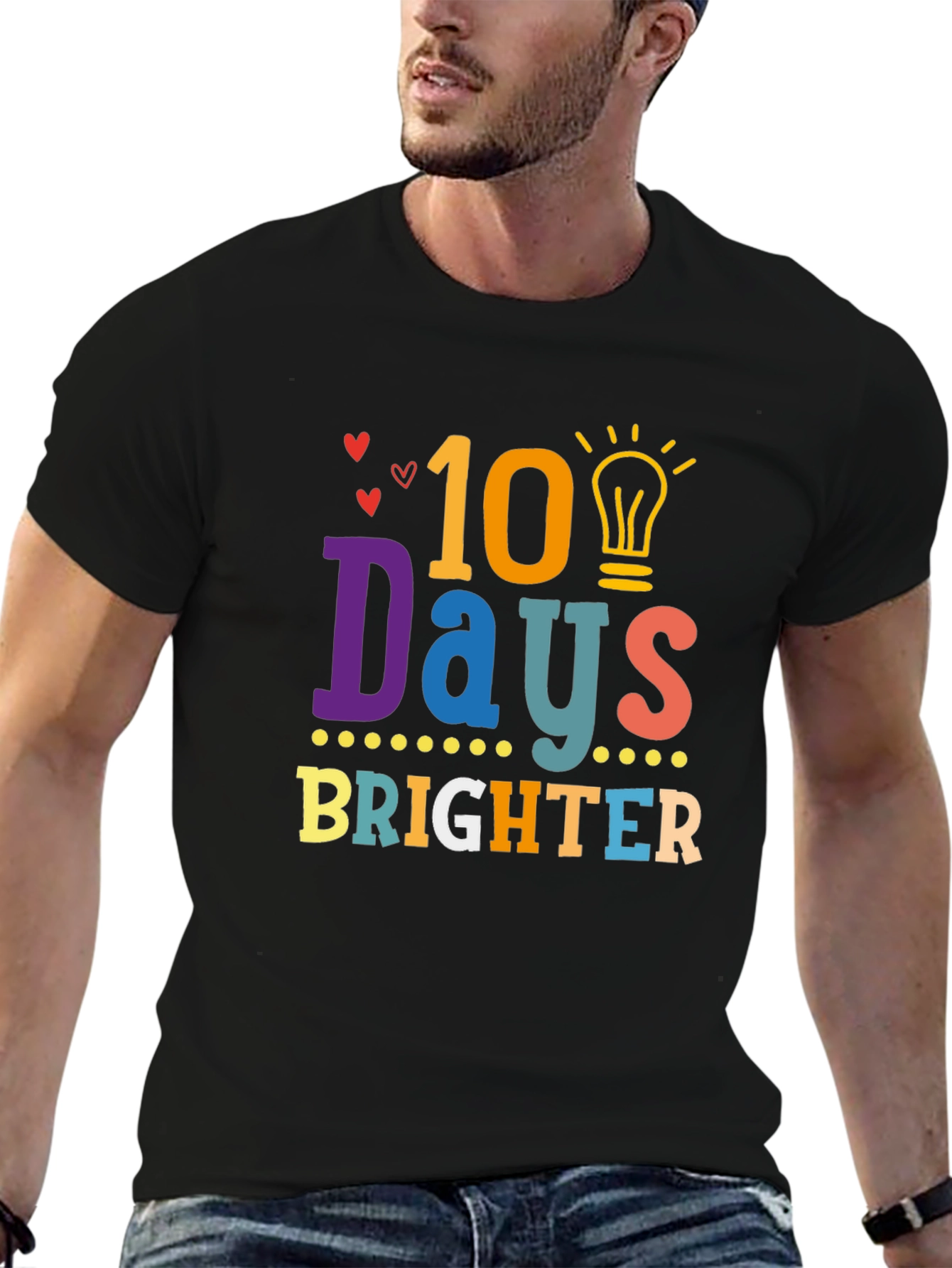 Camiseta Negra 10 Días Más Brillantes
