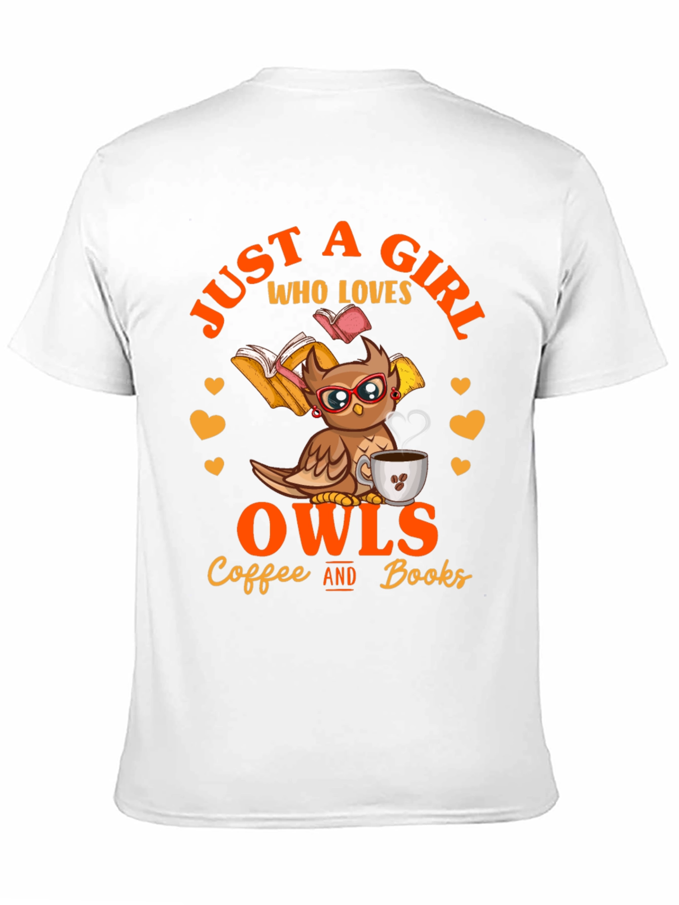 Camiseta Negra: Just A Girl Who Loves Owls