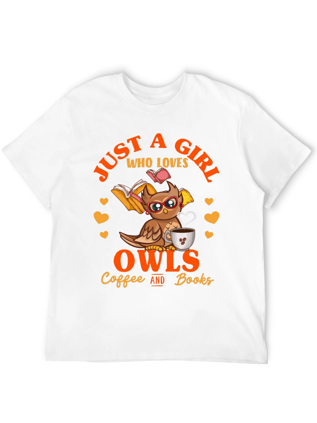Camiseta Negra: Just A Girl Who Loves Owls