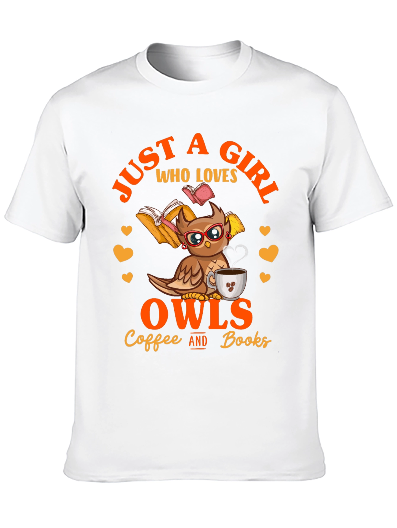 Camiseta Negra: Just A Girl Who Loves Owls