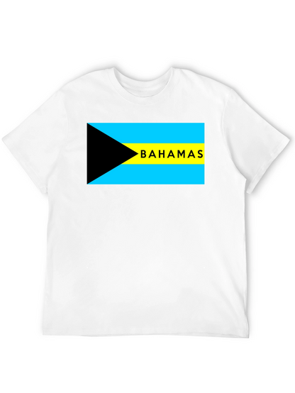 Camiseta Negra con Bandera de Bahamas
