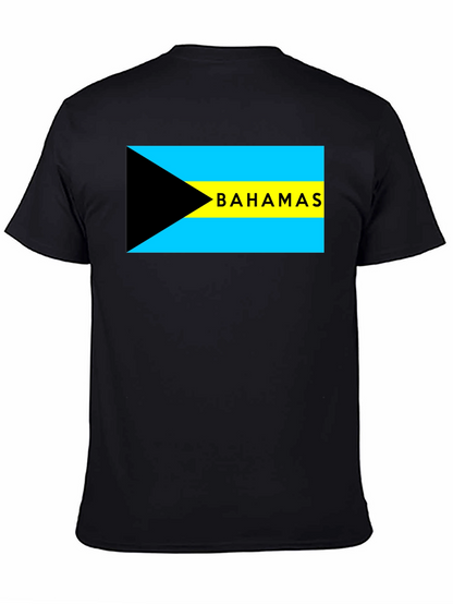 Camiseta Negra con Bandera de Bahamas