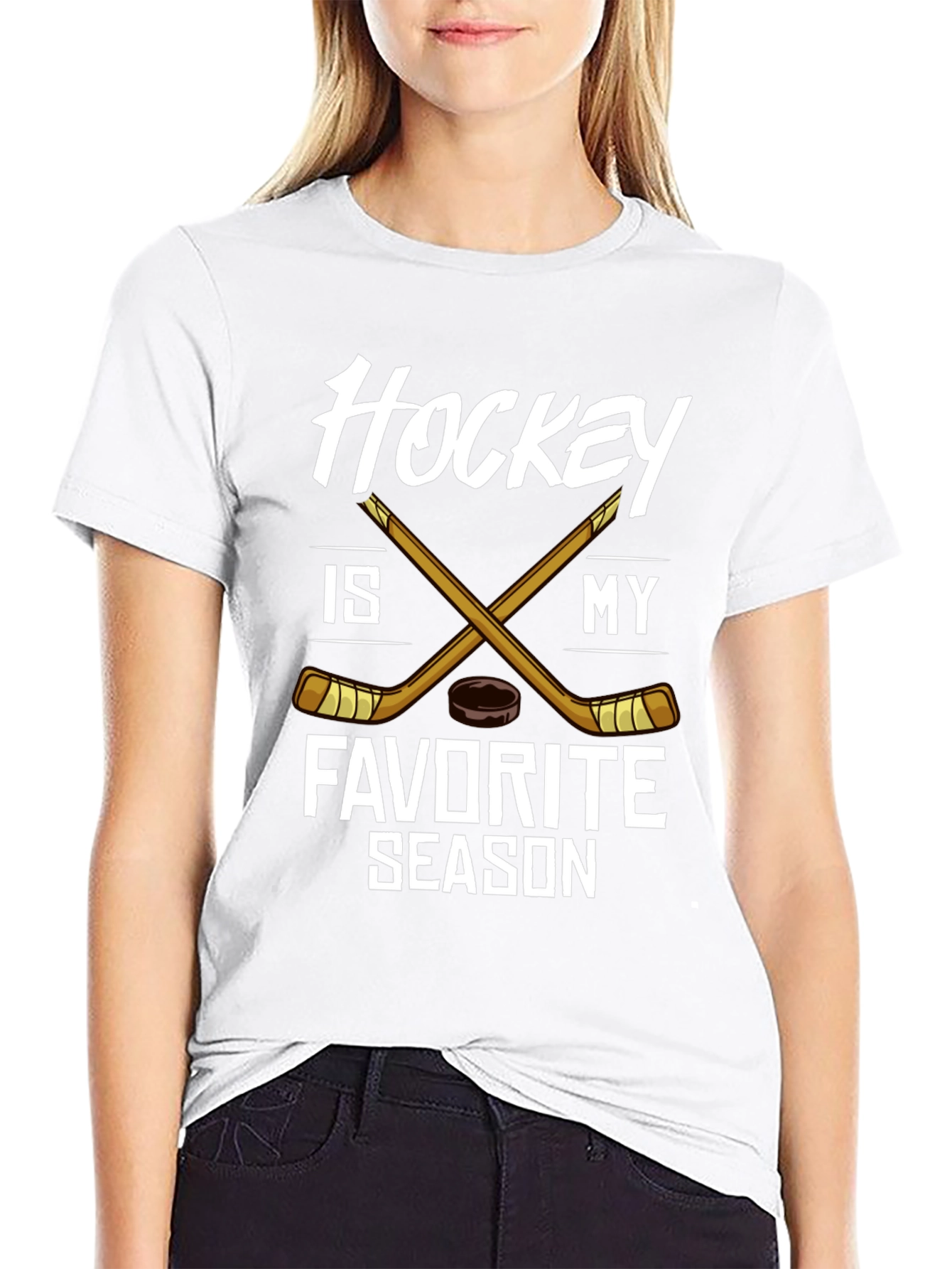 Camiseta Negra Hockey is My Favorite Season