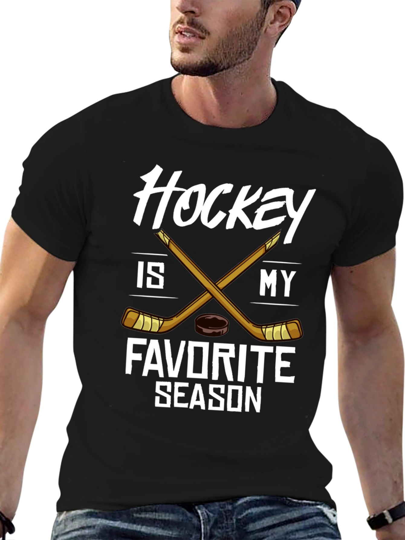 Camiseta Negra Hockey is My Favorite Season