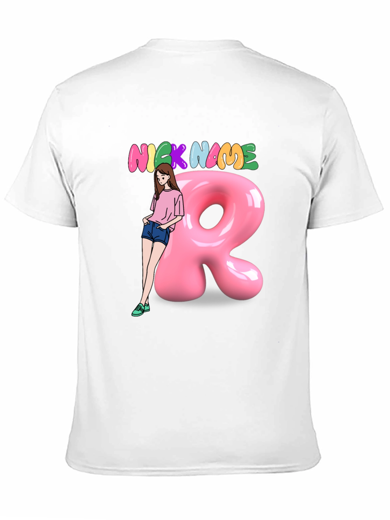 Camiseta Negra Personalizada con Nombre y Diseño Divertido