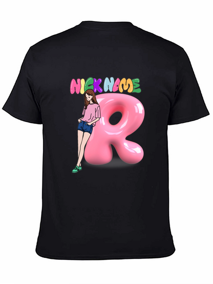 Camiseta Negra Personalizada con Nombre y Diseño Divertido