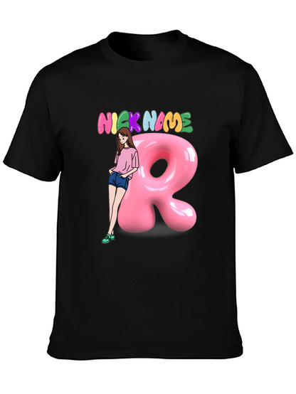 Camiseta Negra Personalizada con Nombre y Diseño Divertido
