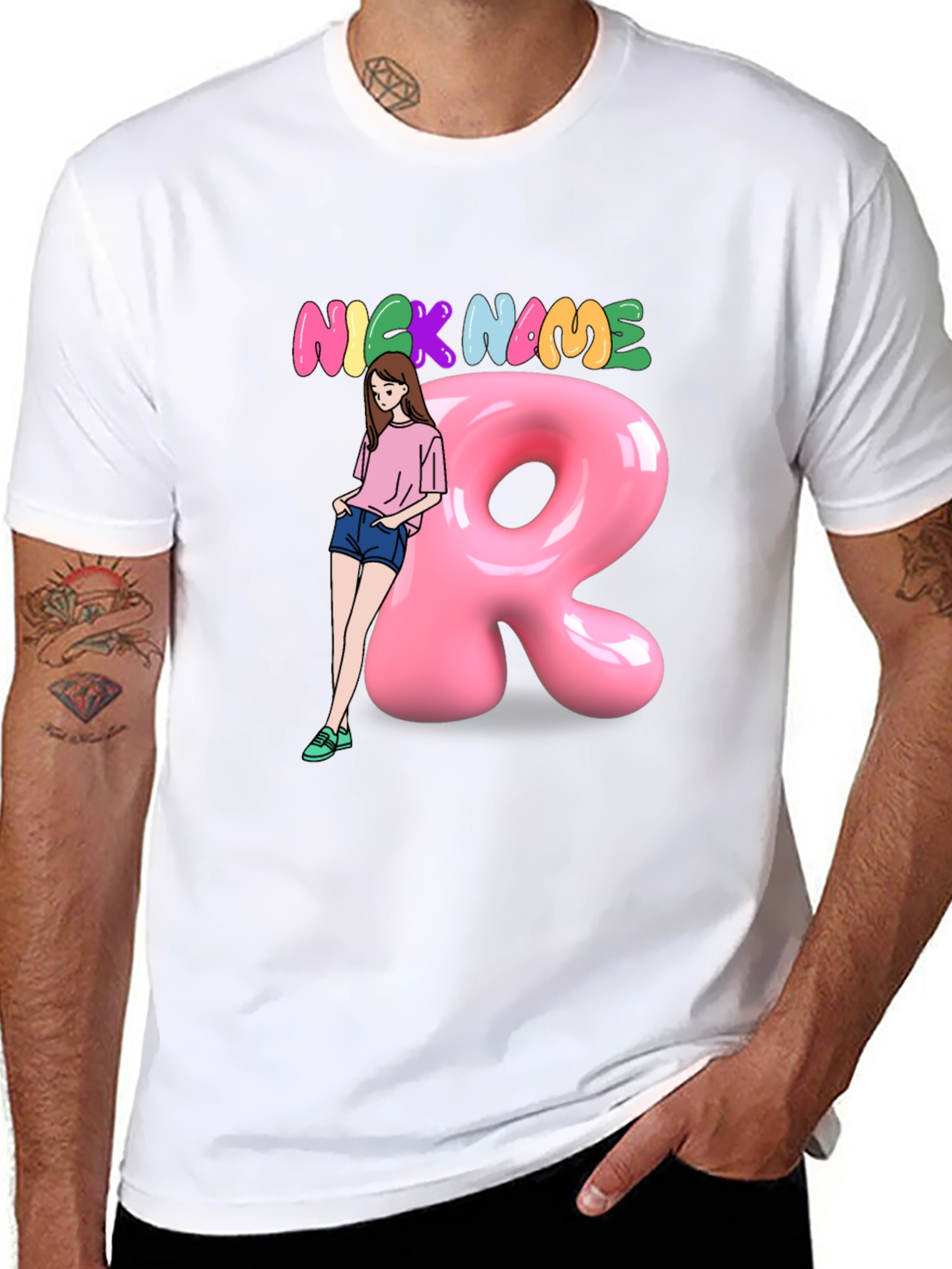 Camiseta Negra Personalizada con Nombre y Diseño Divertido
