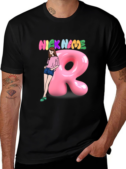 Camiseta Negra Personalizada con Nombre y Diseño Divertido